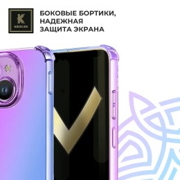 Силиконовый чехол для Tecno Spark Go 1/Tecno Pop 9 Krieger Mix 1.5мм противоударный Фиолетово-синий