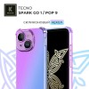 Силиконовый чехол для Tecno Spark Go 1/Tecno Pop 9 Krieger Mix 1.5мм противоударный Фиолетово-синий