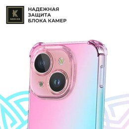 Силиконовый чехол для Tecno Spark Go 1/Tecno Pop 9 Krieger Mix 1.5мм противоударный Розово-зеленый