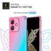 Силиконовый чехол дляInfinix Hot 50i / Smart 9 Krieger Mix 1.5мм противоударный Розово-зеленый