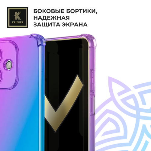Силиконовый чехол для Oppo A3x 5G/ Oppo A3 5G/ Oppo A40 4G/ Oppo A60 5G Krieger Mix 1.5мм противоударный Фиолетово-синий