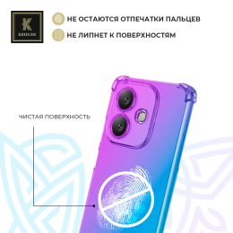 Силиконовый чехол для Oppo A3x 5G/ Oppo A3 5G/ Oppo A40 4G/ Oppo A60 5G Krieger Mix 1.5мм противоударный Фиолетово-синий