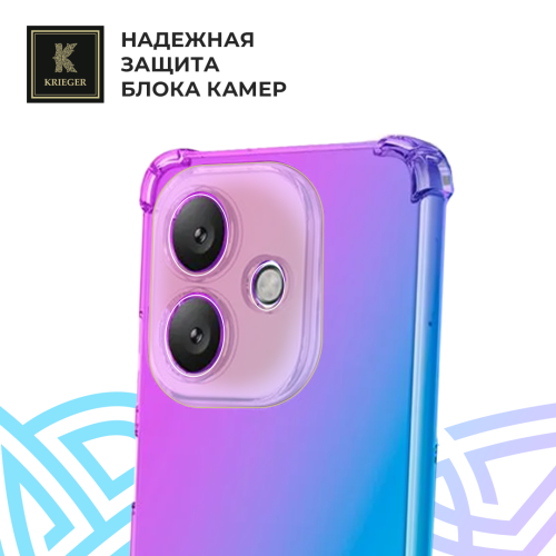 Силиконовый чехол для Oppo A3x 5G/ Oppo A3 5G/ Oppo A40 4G/ Oppo A60 5G Krieger Mix 1.5мм противоударный Фиолетово-синий