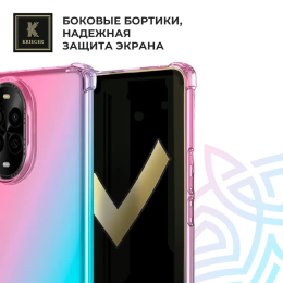 Силиконовый чехол для Huawei Nova 13 Pro Krieger Mix 1.5мм противоударный Розово-зеленый