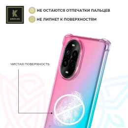 Силиконовый чехол для Huawei Nova 13 Pro Krieger Mix 1.5мм противоударный Розово-зеленый