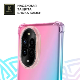 Силиконовый чехол для Huawei Nova 13 Pro Krieger Mix 1.5мм противоударный Розово-зеленый