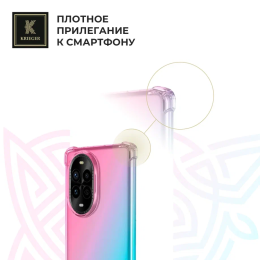 Силиконовый чехол для Huawei Nova 13 Pro Krieger Mix 1.5мм противоударный Розово-зеленый
