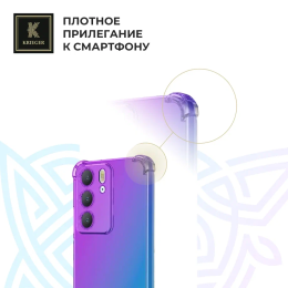Силиконовый чехол для Realme C75 Krieger Mix 1.5мм противоударный Фиолетово-синий