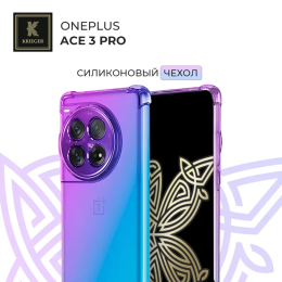 Силиконовый чехол для OnePlus Ace 3 Pro Krieger Mix 1.5мм противоударный Фиолетово-синий