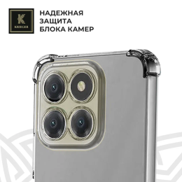 Силиконовый чехол для Honor x8c Krieger Mix 1.5мм противоударный Прозрачный