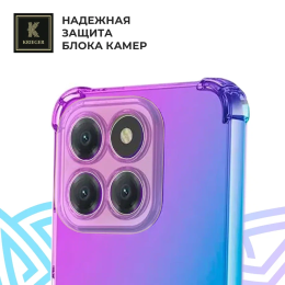 Силиконовый чехол для Honor x8c Krieger Mix 1.5мм противоударный Фиолетово-синий