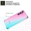 Силиконовый чехол для Samsung Galaxy A36 Krieger Mix 1.5мм противоударный Розово-зеленый