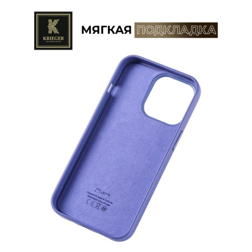 Чехол-накладка для Apple iPhone 14 Pro Max Krieger Leather Голубой