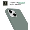Силиконовый чехол для Apple iPhone 14 Krieger Magnetic с MagSafe Серо-зеленый