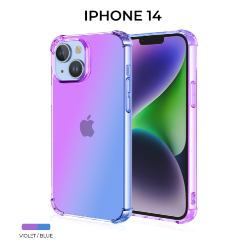 Силиконовый чехол для Apple iPhone 14 Krieger Mix 1.5мм противоударный Фиолетово синий