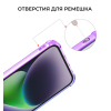 Силиконовый чехол для Apple iPhone 14 Krieger Mix 1.5мм противоударный Фиолетово синий