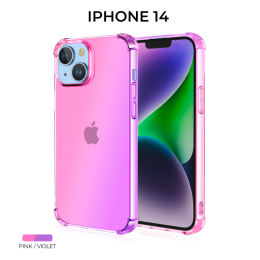 Силиконовый чехол для Apple iPhone 14 Krieger Mix 1.5мм противоударный Розово фиолетовый