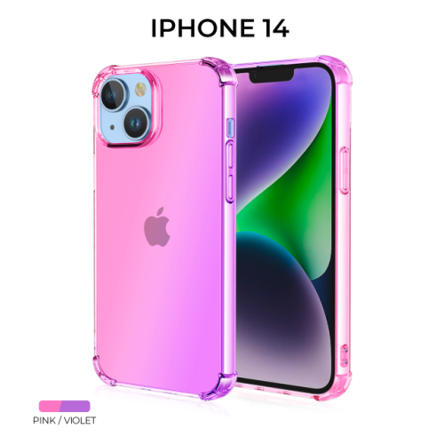 Силиконовый чехол для Apple iPhone 14 Krieger Mix 1.5мм противоударный Розово фиолетовый