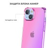Силиконовый чехол для Apple iPhone 15 Krieger Mix 1.5мм противоударный Розово фиолетовый