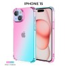Силиконовый чехол для Apple iPhone 15 Krieger Mix 1.5мм противоударный Розово-зеленый