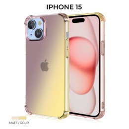 Силиконовый чехол для Apple iPhone 15 Krieger Mix 1.5мм противоударный Матово-золотой