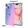 Силиконовый чехол для Apple iPhone 15 Krieger Mix 1.5мм противоударный Сине-розовый