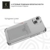 Силиконовый чехол для Apple iPhone 15 Krieger с кардхолдером Прозрачный