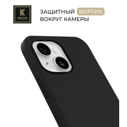Силиконовый чехол для Apple iPhone 15 Plus Krieger Magnetic с MagSafe Черный