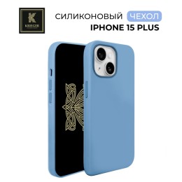 Силиконовый чехол для Apple iPhone 15 Plus Krieger Magnetic с MagSafe Голубой