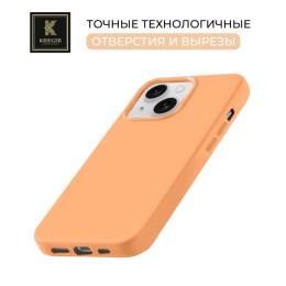 Силиконовый чехол для Apple iPhone 15 Plus Krieger Magnetic с MagSafe Оранжевый