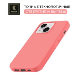 Силиконовый чехол для Apple iPhone 15 Plus Krieger Magnetic с MagSafe Розово-красный