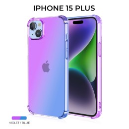 Силиконовый чехол для Apple iPhone 15 Plus Krieger Mix 1.5мм противоударный Фиолетово синий