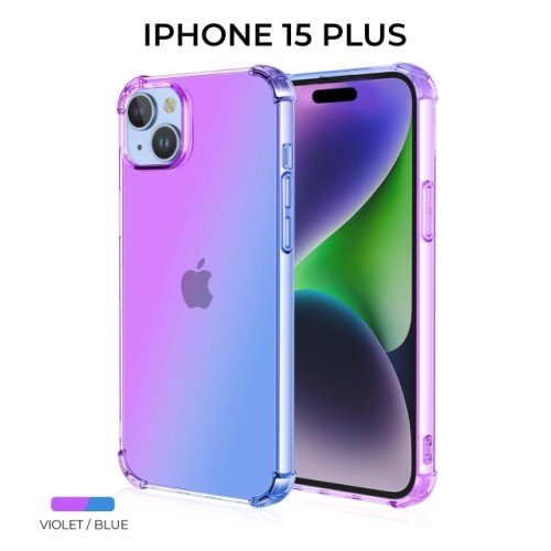 Силиконовый чехол для Apple iPhone 15 Plus Krieger Mix 1.5мм противоударный Фиолетово синий