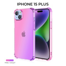 Силиконовый чехол для Apple iPhone 15 Plus Krieger Mix 1.5мм противоударный Розово фиолетовый