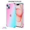 Силиконовый чехол для Apple iPhone 15 Plus Krieger Mix 1.5мм противоударный Розово-зеленый