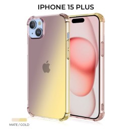 Силиконовый чехол для Apple iPhone 15 Plus Krieger Mix 1.5мм противоударный Матово-золотой