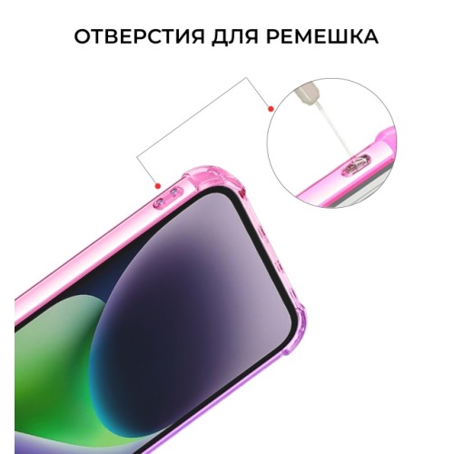Силиконовый чехол для Apple iPhone 15 Pro Krieger Mix 1.5мм противоударный Розово фиолетовый