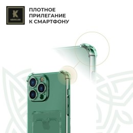 Силиконовый чехол для Apple iPhone 15 Pro Krieger с кардхолдером Зеленый