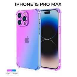 Силиконовый чехол для Apple iPhone 15 Pro Max Krieger Mix 1.5мм противоударный Фиолетово синий