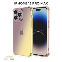 Силиконовый чехол для Apple iPhone 15 Pro Max Krieger Mix 1.5мм противоударный Матово-золотой