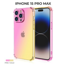 Силиконовый чехол для Apple iPhone 15 Pro Max Krieger Mix 1.5мм противоударный Розово-золотой