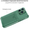 Силиконовый чехол для Apple iPhone 15 Pro Max Krieger с кардхолдером Зеленый