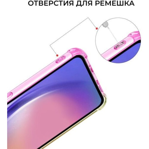 Силиконовый чехол для Galaxy A55 Krieger Mix 1.5мм противоударный Розово-золотой
