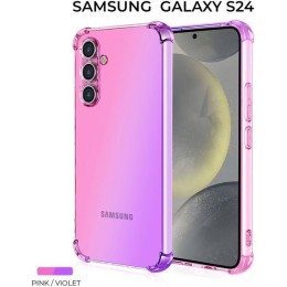 Силиконовый чехол для Galaxy S24 Krieger Mix 1.5мм противоударный Розово-фиолетовый