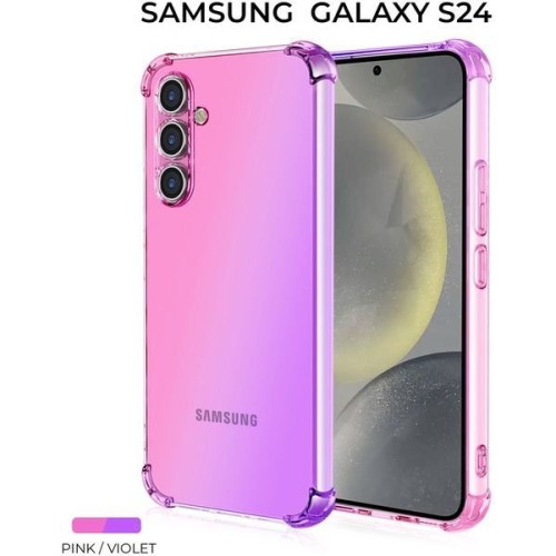 Силиконовый чехол для Galaxy S24 Krieger Mix 1.5мм противоударный Розово-фиолетовый