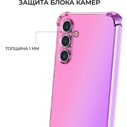 Силиконовый чехол для Galaxy S24 Krieger Mix 1.5мм противоударный Розово-фиолетовый