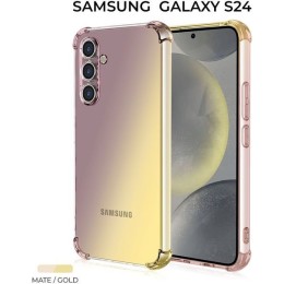 Силиконовый чехол для Galaxy S24 Krieger Mix 1.5мм противоударный Матово-золотой