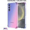 Силиконовый чехол для Galaxy S24 Krieger Mix 1.5мм противоударный Сине-розовый