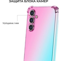 Силиконовый чехол для Galaxy S24 Krieger Mix 1.5мм противоударный Розово-зеленый