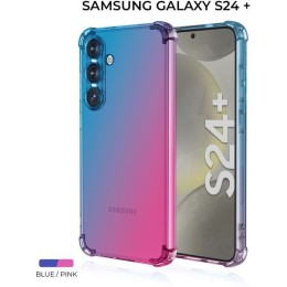 Силиконовый чехол для Galaxy S24+ Krieger Mix 1.5мм противоударный Сине-розовый